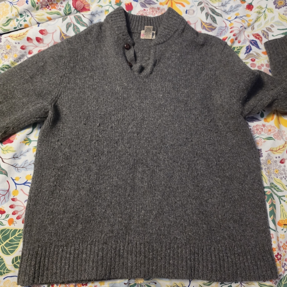 L.L.Bean Mens 100% Wool Crewneck Sweater